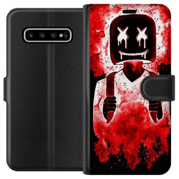 Kompatibelt Lommeboketui til Samsung Galaxy S10+ Fortnite Marshmello