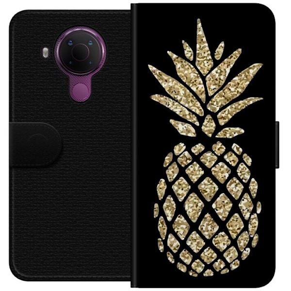 Nokia 5.4 Lompakkokotelo Ananas