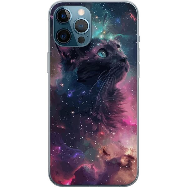 Kompatibelt Mobildeksel til Apple iPhone 12 Pro Max Katten i Galaksen
