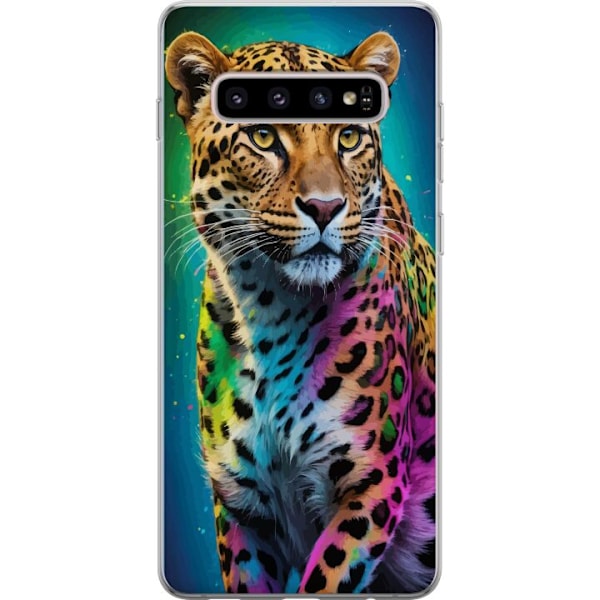 Samsung Galaxy S10+ Genomskinligt Skal Leopard