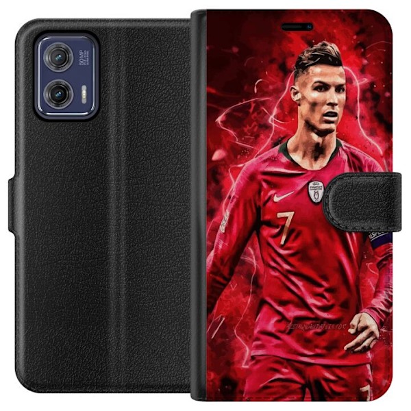 Motorola Moto G73 Tegnebogsetui Ronaldo Færdigheder - CR7 Design for Ægte Fans