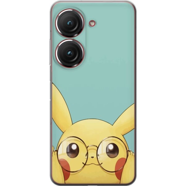 Asus Zenfone 9 Läpinäkyvä kuori Pikachu lasit