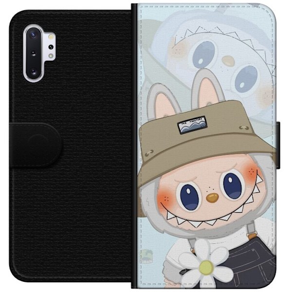 Samsung Galaxy Note10+ Tegnebogsetui Labubu med hat - Pop Mart figur Mr. Butcher i retro-stil med karakter