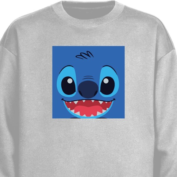 Sweatshirt for Voksen | Klassisk Collegegenser Stitch grå S