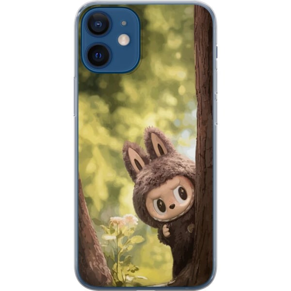 Apple iPhone 12 mini Gennemsigtig cover Labubu Graffiti Vibes – Gadekunst i monsterform