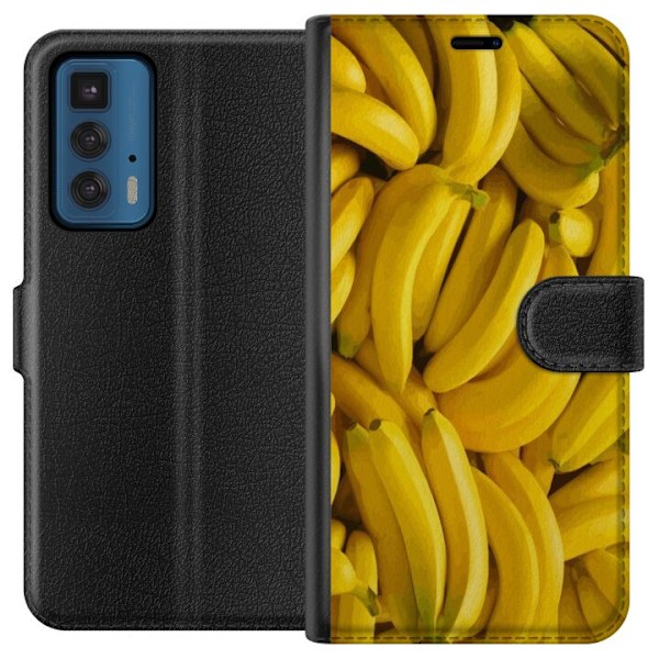 Motorola Edge 20 Pro Plånboksfodral Banana Pattern – lekful