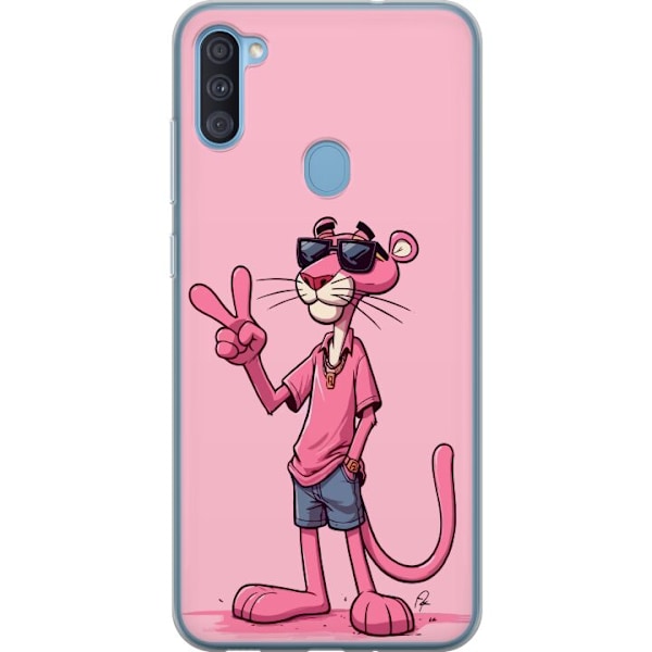 Samsung Galaxy A11 Läpinäkyvä kuori Pink Panter Peace