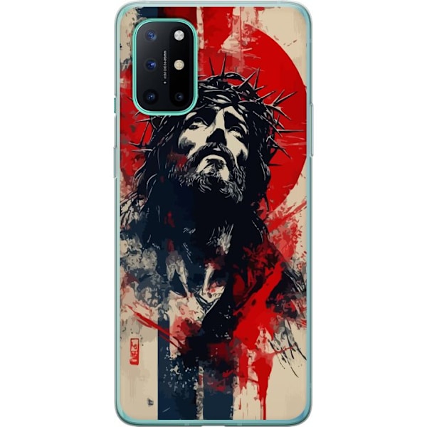 OnePlus 8T Läpinäkyvä kuori Jeesus ristillä - kristillinen aihe vahvalla symboliikalla uskosta ja toivosta