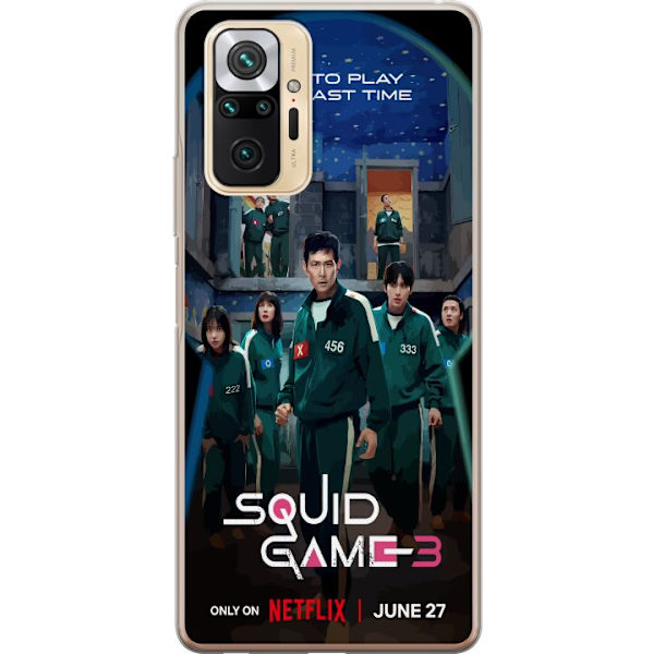 Xiaomi Redmi Note 10 Pro Genomskinligt Skal Squid Game Säsong 3 Seriefigurer Populärt TV Serie Motiv Ikoner Spänning Drama Asiatisk Design Trend