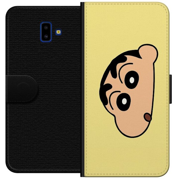 Samsung Galaxy J6+ Tegnebogsetui Peeking Shinchan