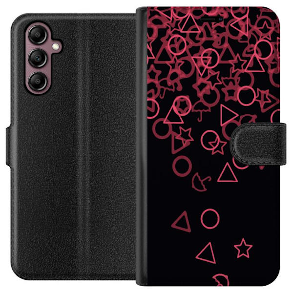 Samsung Galaxy A14 5G Tegnebogsetui Squid Game Ikoner Serie Design Populært TV Spil Ikoner Grafisk Motiv Asiatisk Trend Dramaserie