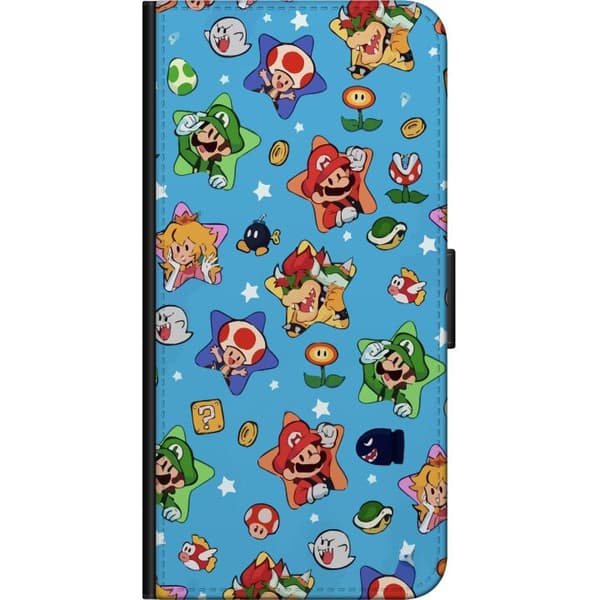 Kompatibel Tegnebogsetui til OnePlus 9 Pro Nintendo Mario Mønster Switch-spil