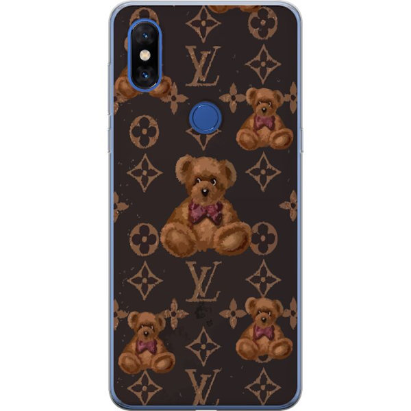 Xiaomi Mi Mix 3 Genomskinligt Skal Louis Vuitton Teddy Bear Mönster Lyx Mode Design Populärt Motiv Fashion Trend Lyxiga Accessoarer