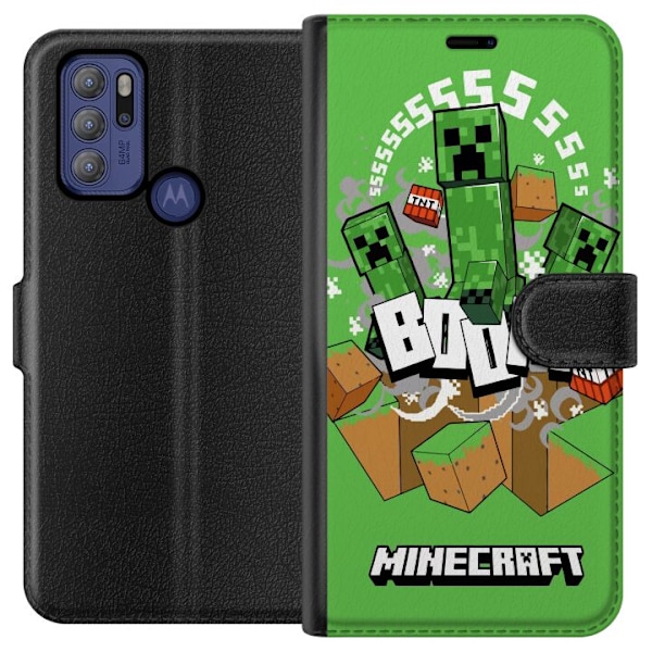 Motorola Moto G60S Plånboksfodral Minecraft Boom