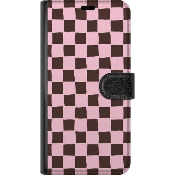 Kompatibel Tegnebogsetui til Xiaomi Redmi 9C Rosa skaktern pink