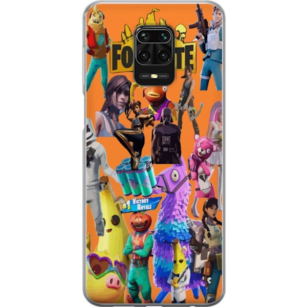 Xiaomi Redmi Note 9S Gennemsigtig cover Fortnite