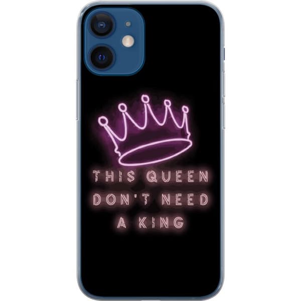 Kompatibelt Mobildeksel til Apple iPhone 12 mini Denne dronningen trenger ingen konge – feminist