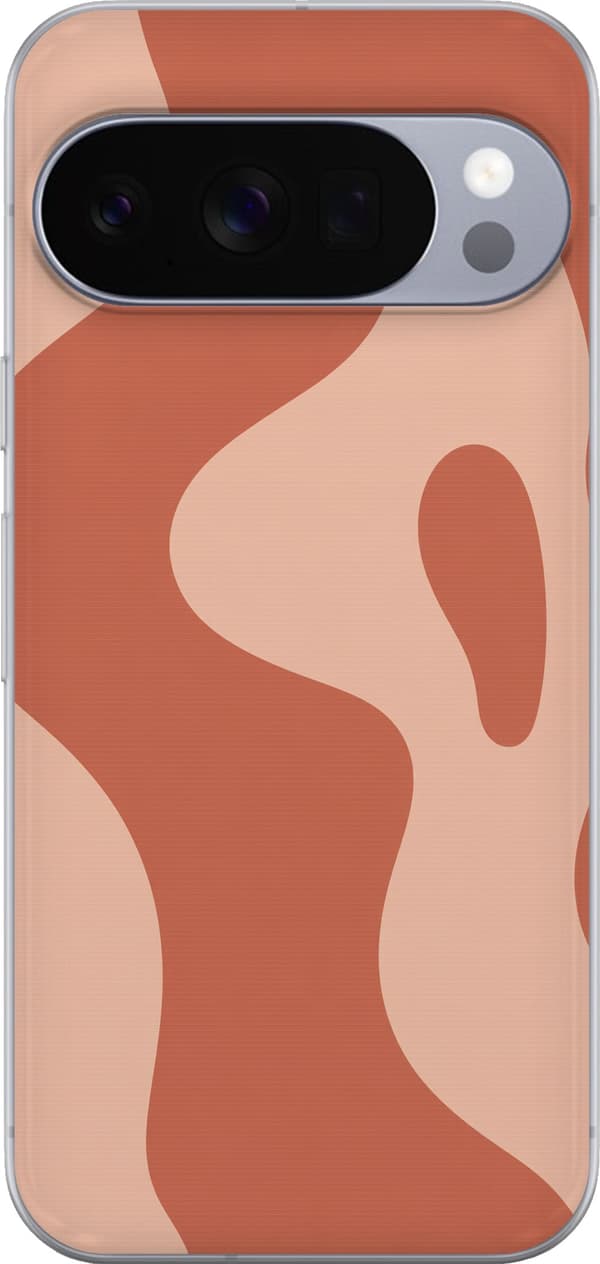 Kompatibel Mobilcover til Google Pixel 10 Pro Orange terrakottabølger orange