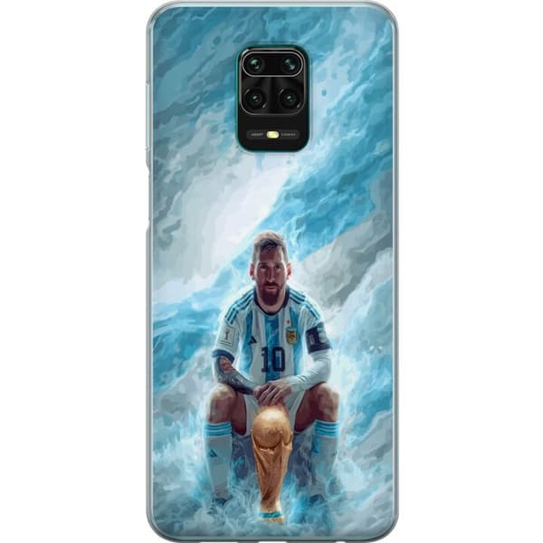 Kompatibelt Mobildeksel til Xiaomi Redmi Note 9 Pro Lionel Messi Världsmästare blå