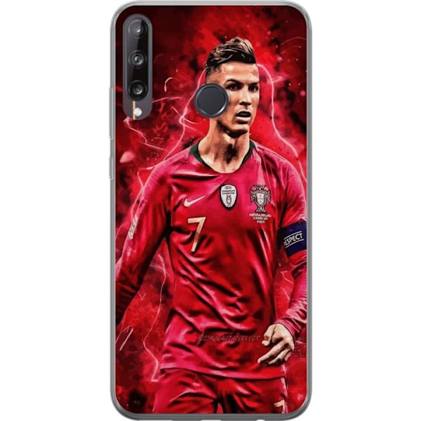 Huawei P40 lite E Genomskinligt Skal Ronaldo Skills – CR7 Design för Äkta Supporters