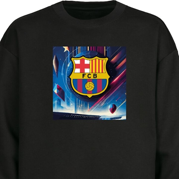 Sweatshirt för Vuxen | Klassisk Collegetröja FC Barcelona svart XL