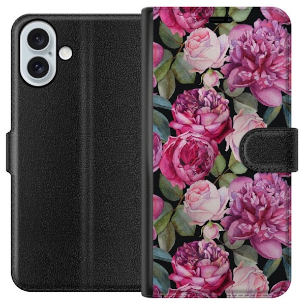 Apple iPhone 16 Plus Plånboksfodral Blommor