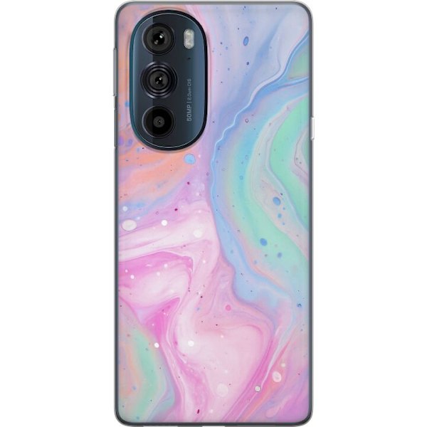 Motorola Edge 30 Pro Genomskinligt Skal Pastellmarmor