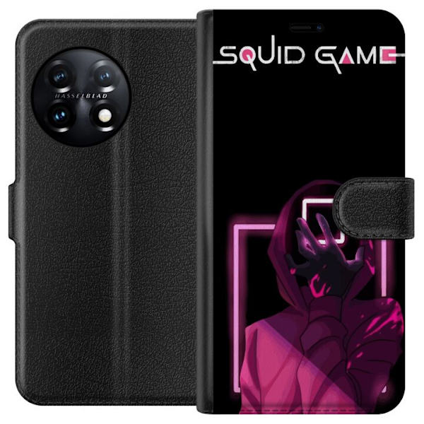OnePlus 11R Plånboksfodral Squid Game Tema Populär Serie Motiv Grafiskt Ikoniskt Design Asiatisk Popkultur Spänning Drama