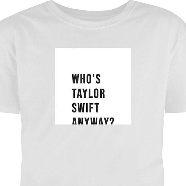 T-shirt för Vuxen | Klassisk Vuxen-T-shirt Taylor Swift vit XXL