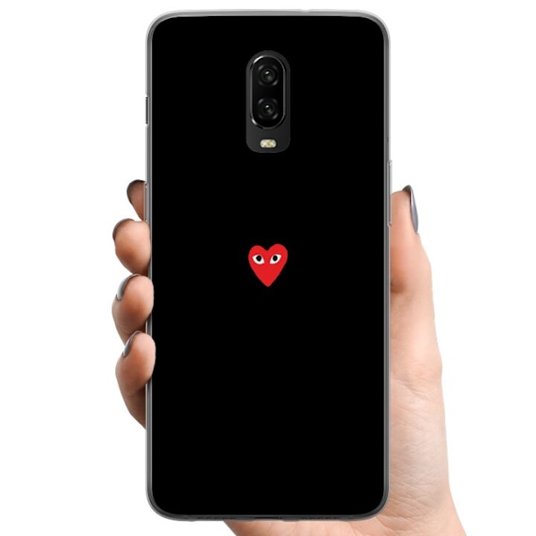 OnePlus 6T TPU Mobildeksel Hjerte