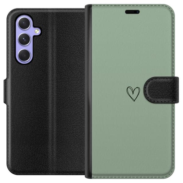 Kompatibelt Lommeboketui til Samsung Galaxy A54 Hjerte