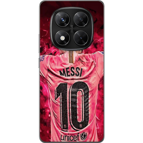 Xiaomi Redmi Note 14 Pro Läpinäkyvä kuori Messi Jalkapallo Barcelona Argentiina Motivoiva Legendaarinen Pelaaja FC Barcelona Numero 10 Urheilu Jalk