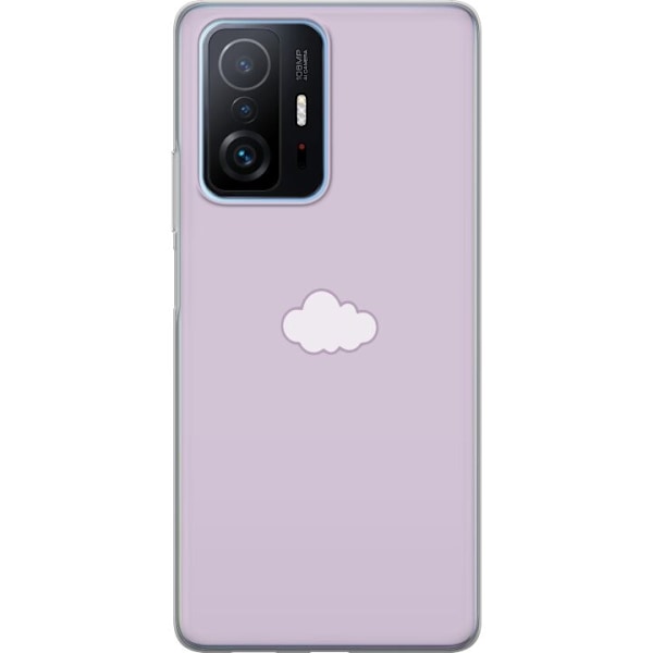 Xiaomi 11T Pro Läpinäkyvä kuori Lila Pilvi - minimalistinen pilvi lila taustalla
