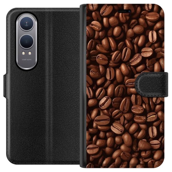 Kompatibel Tegnebogsetui til OnePlus Nord CE4 Lite Kaffebönor närbild brun