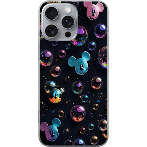 Apple iPhone 16 Pro Max Läpinäkyvä kuori  Mikki Hiiri Disney Kuplat Suunnittelu Hauska Motiivi Suosittu Disney-hahmo Piirrossarja Lasten Klassikko