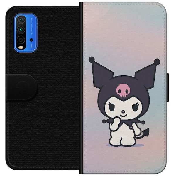 Xiaomi Redmi Note 9 4G Tegnebogsetui Kawaii Sanrio Kuromi