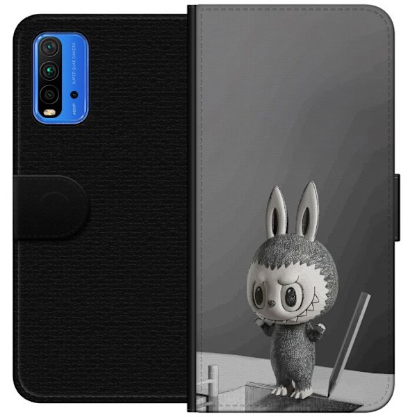 Xiaomi Redmi Note 9 4G Lompakkokotelo Pop Mart MEGA LABUBU LABUBU Sketch 1000%