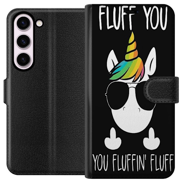 Samsung Galaxy S23 Plånboksfodral Fluff You Enhörning