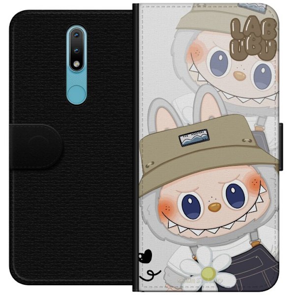Nokia 2.4 Plånboksfodral Labubu Minimal Mood – Enkel och st