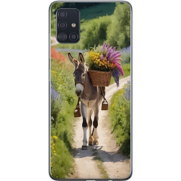 Samsung Galaxy A51 Läpinäkyvä kuori Aasi Eläinaihe Rauhallinen Suunnittelu Luontoaihe Suosittu Koristelu Huumori Graafinen Eläinteema Eksoottinen