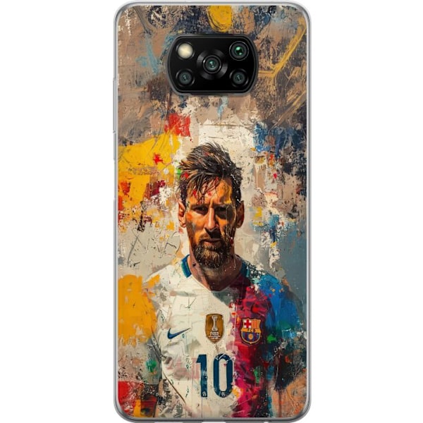 Xiaomi Poco X3 NFC Gennemsigtig cover Messi Art