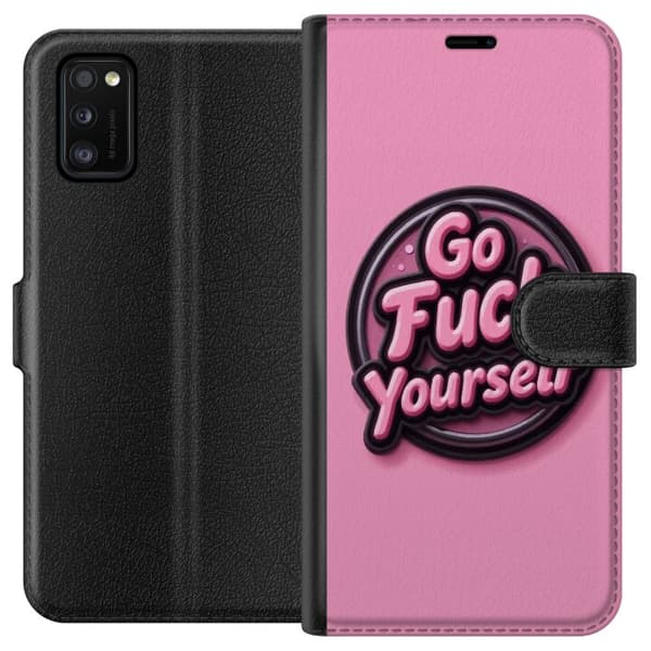Kompatibelt Lommeboketui til Samsung Galaxy A41 Rosa 3D textposter