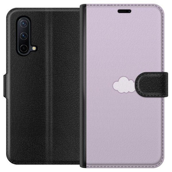 OnePlus Nord CE 5G Lompakkokotelo Lila Pilvi - minimalistinen pilvi lila taustalla