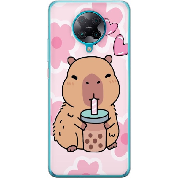 Xiaomi Poco F2 Pro Gennemsigtig cover Kawaii Capybara Hjerte A