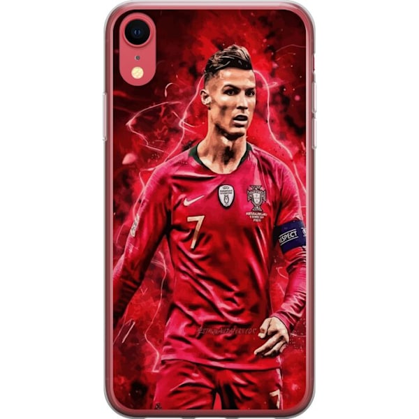 Apple iPhone XR Läpinäkyvä kuori Ronaldon Taidot - CR7 Suun