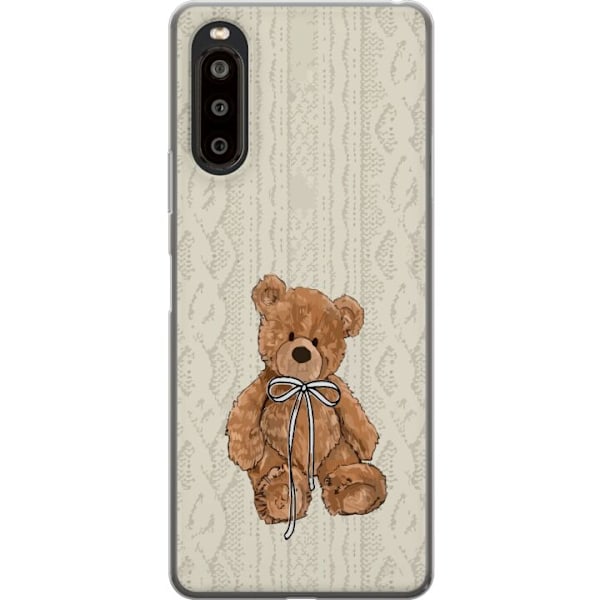 Sony Xperia 10 II Gennemsigtig cover Lille Teddy – klassisk teddy i enkel design