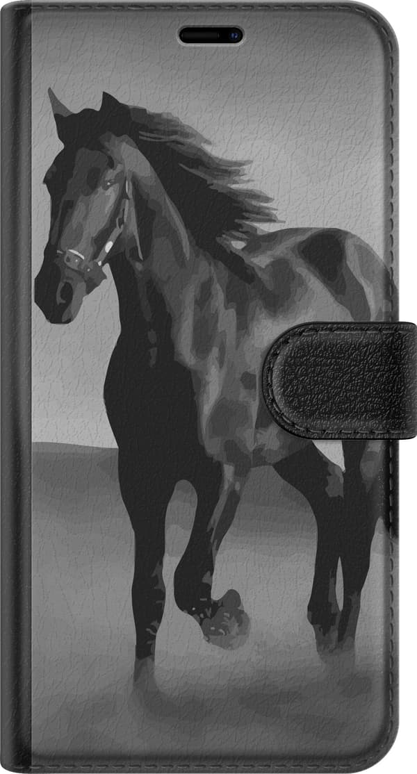 Kompatibelt Plånboksfodral till Apple iPhone X Dark Horse