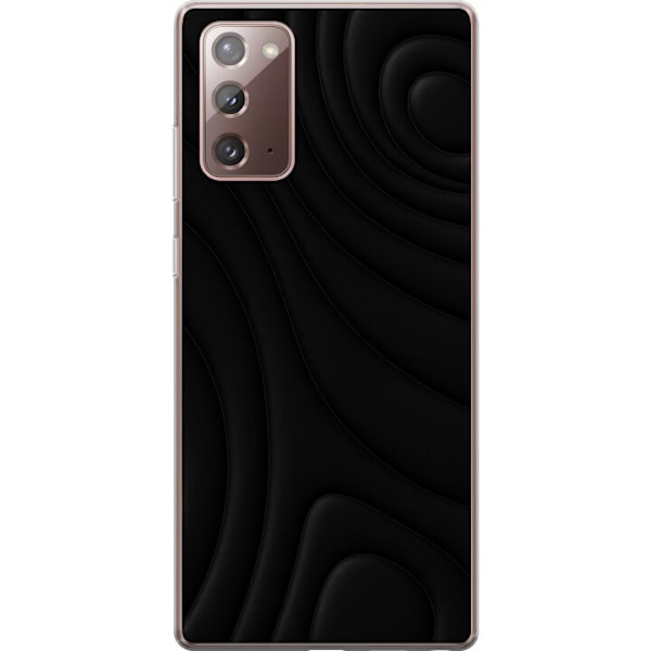 Samsung Galaxy Note20 Genomskinligt Skal Black Waves