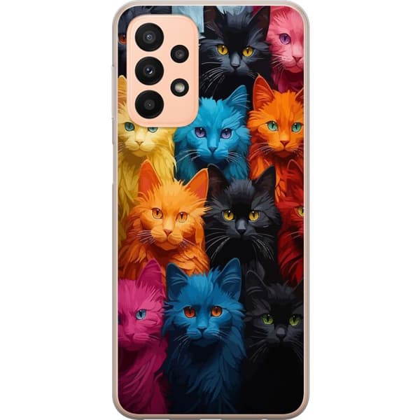 Kompatibelt Mobildeksel til Samsung Galaxy A23 Katter
