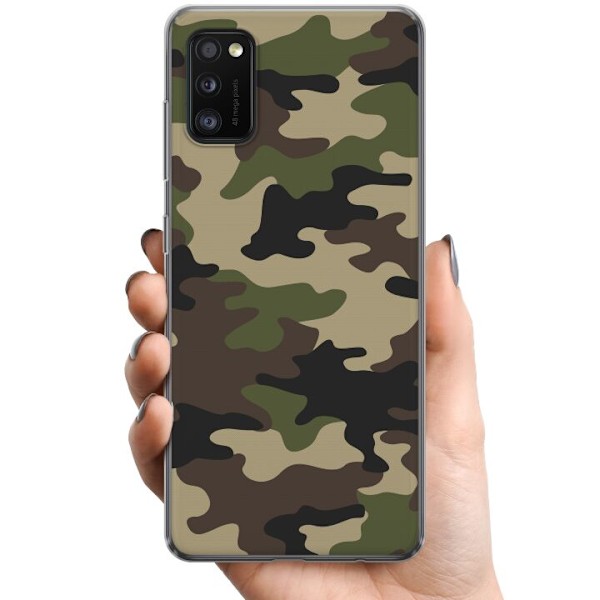 Samsung Galaxy A41 TPU Mobilcover Skov camo